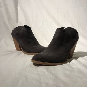 Grey Suede Booties